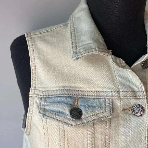 Prana |  Sleeveless Jean Vest - Picture 2 of 8
